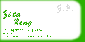 zita meng business card